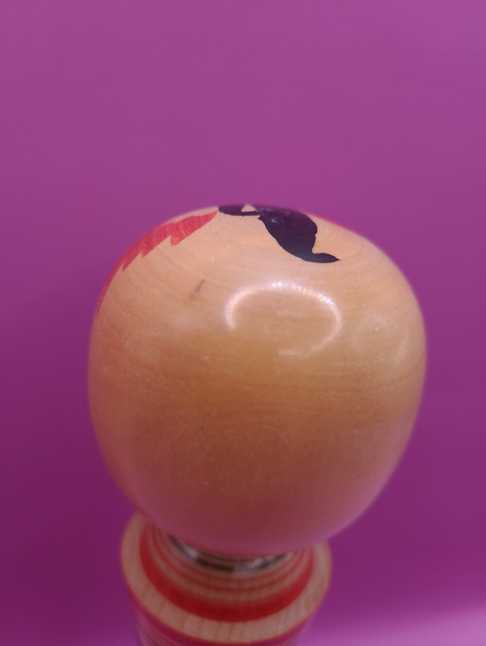 VTG Japanese Kokeshi Doll Wood Traditional Craft Figure SIGNED 7" - Picture 6 of 8